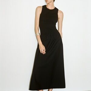 MANGO A-line Avi Tank Dress Black Size 6 NWT